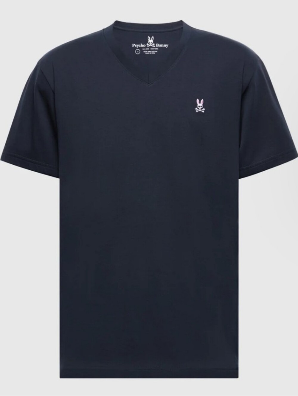 Psycho Bunny Navy Blue Classic V Neck tee Shirt XL